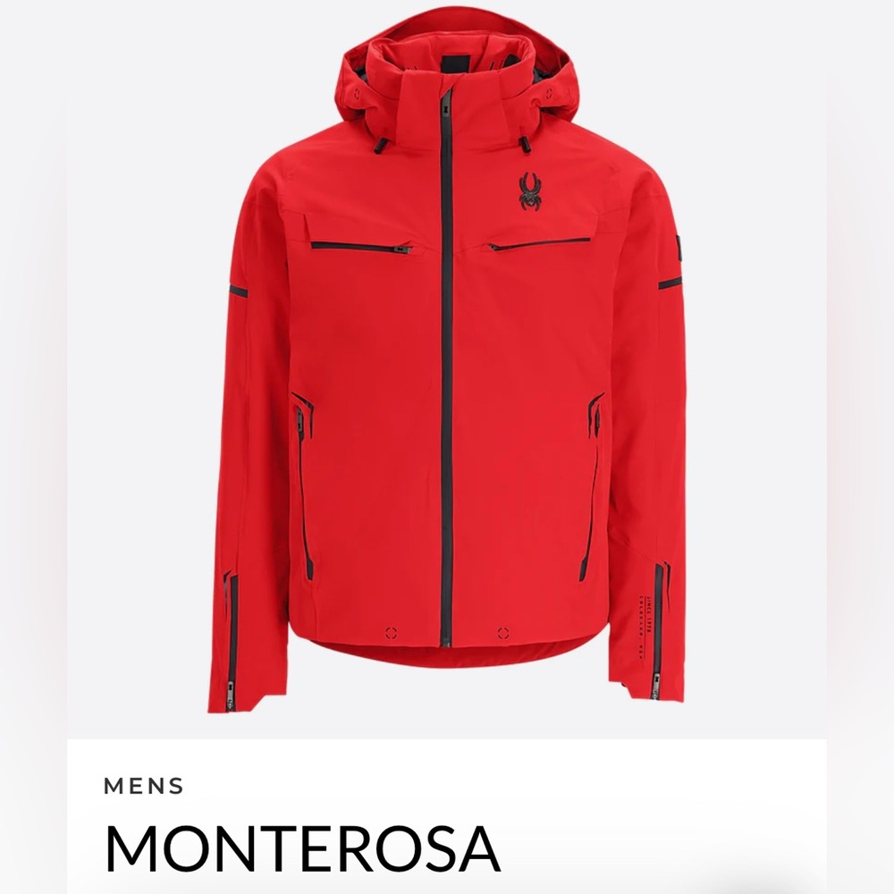 2025 Men’s Spyder Monterosa Jacket size XL Spyder_Red
Style#38SA075408